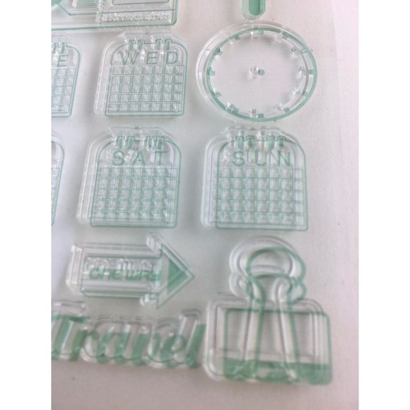 Daily Travel Planner Stamp Kit 25 Pcs Calendar Weather Activity Tracker mq - Picture 4 of 8